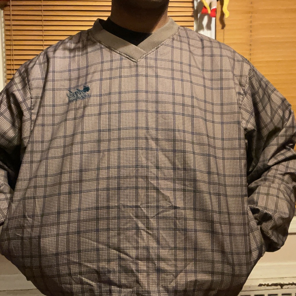 Men's Plaid Pullover Jacket